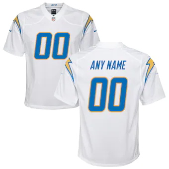 youth nike white los angeles chargers custom game jersey_pi